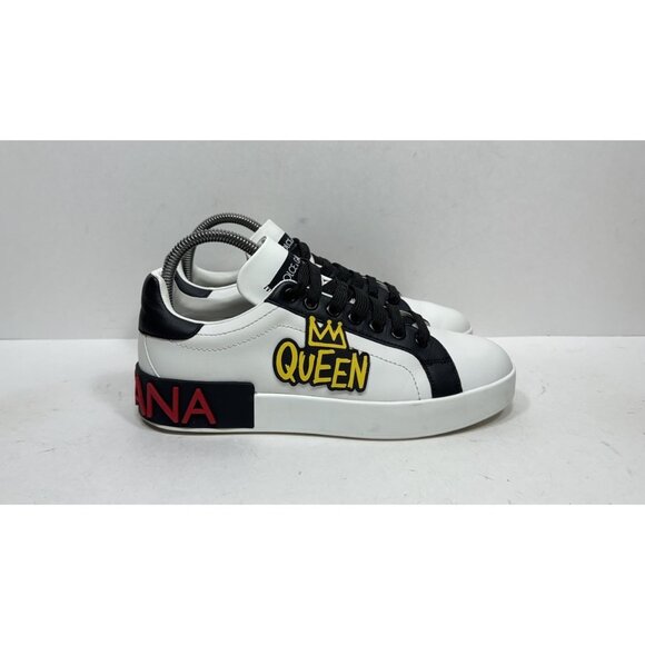 Dolce & Gabbana Portofino Love Graffiti Sneakers Pink Women's Size 8 / 38 Shoes - Picture 1 of 9
